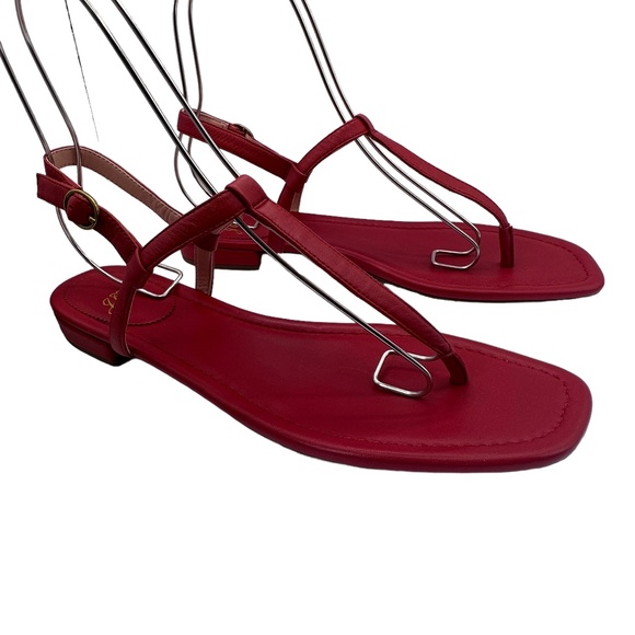 J. Crew Shoes - J. Crew Women's Red T-Strap Sandal Size 10